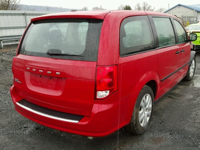 2C4RDGBG5ER453154 - 2014 DODGE GRAND CARA RED photo 4