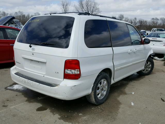 KNDUP132456760114 - 2005 KIA SEDONA EX WHITE photo 4