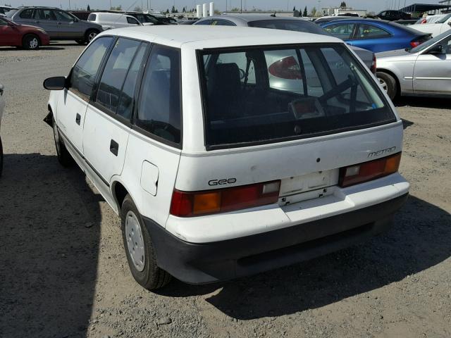 2C1MR6465M6786719 - 1991 GEO METRO BASE WHITE photo 3