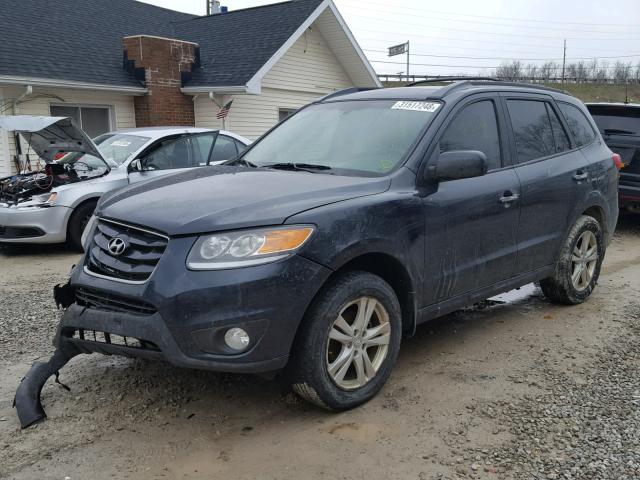 5XYZK3AB5BG091332 - 2011 HYUNDAI SANTA FE L GRAY photo 2