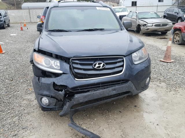 5XYZK3AB5BG091332 - 2011 HYUNDAI SANTA FE L GRAY photo 9