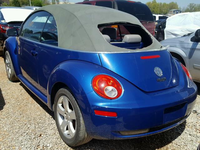 3VWSF31Y17M402000 - 2007 VOLKSWAGEN NEW BEETLE 蓝色 照片 3
