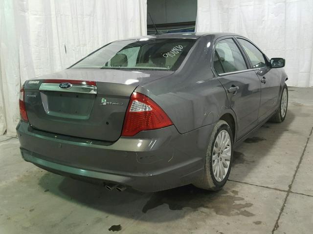 3FADP0L36CR405390 - 2012 FORD FUSION HYB GRAY photo 4