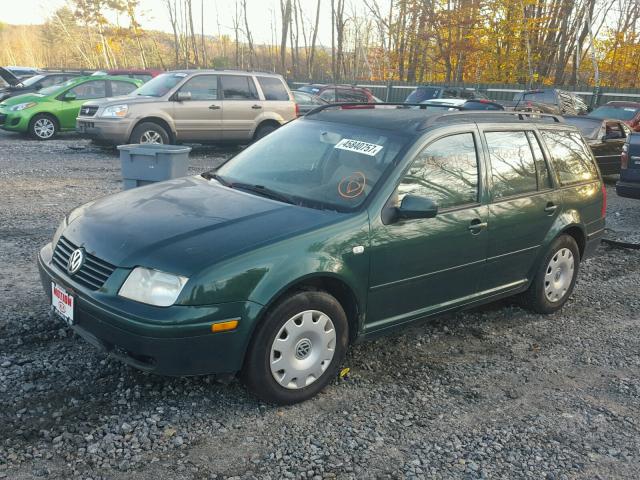 WVWSG61JX1W713999 - 2001 VOLKSWAGEN JETTA GLS GREEN photo 2