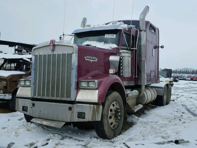 1XKWDB9X24R971257 - 2004 KENWORTH CONSTRUCTI MAROON photo 2