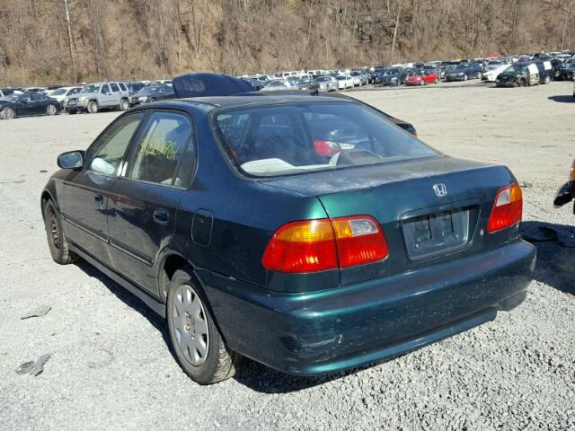 2HGEJ6610XH514119 - 1999 HONDA CIVIC BASE GREEN photo 3
