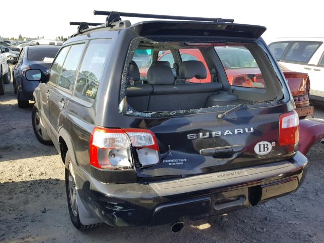 JF1SF65652H735655 - 2002 SUBARU FORESTER S შავი ფოტო 3