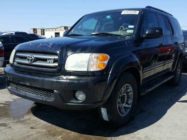 5TDZT38A54S208052 - 2004 TOYOTA SEQUOIA LI BLACK photo 2