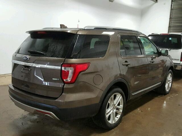 1FM5K8D83GGC70867 - 2016 FORD EXPLORER X BROWN photo 4