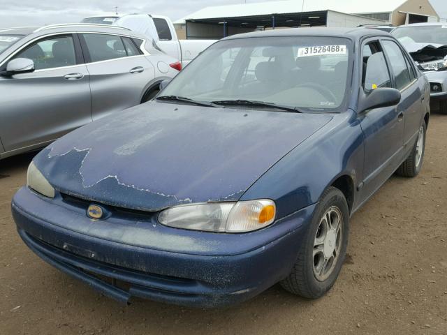 1Y1SK5488YZ405266 - 2000 CHEVROLET GEO PRIZM BLUE photo 2