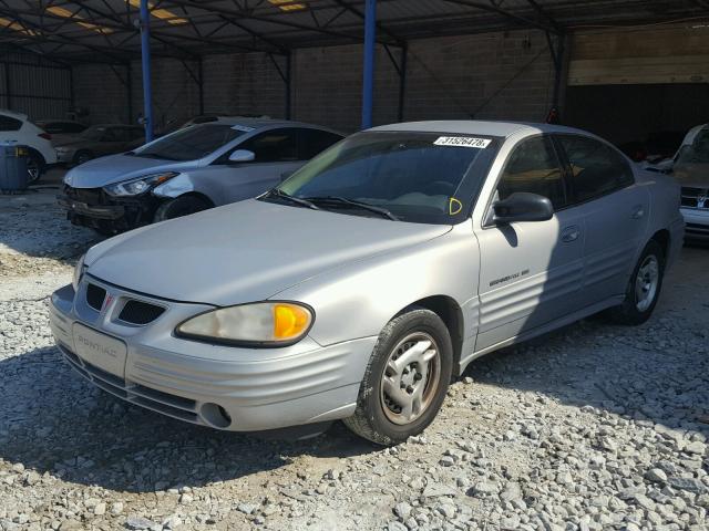1G2NE52T6YM700447 - 2000 PONTIAC GRAND AM S SILVER photo 2