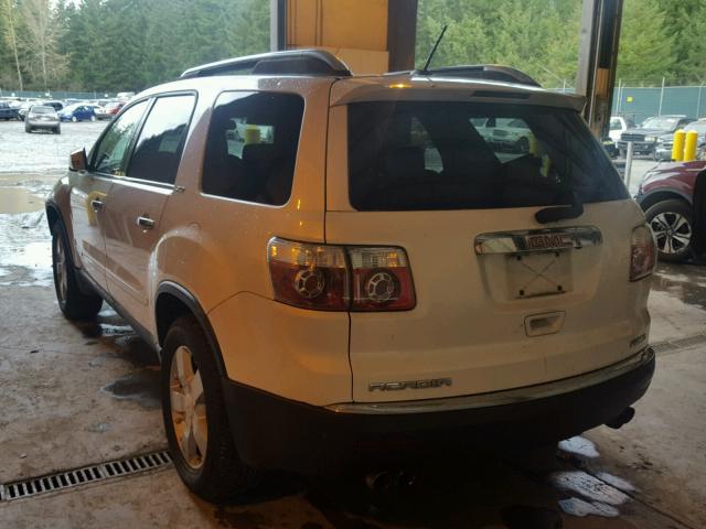 1GKEV33788J172496 - 2008 GMC ACADIA SLT თეთრი ფოტო 3