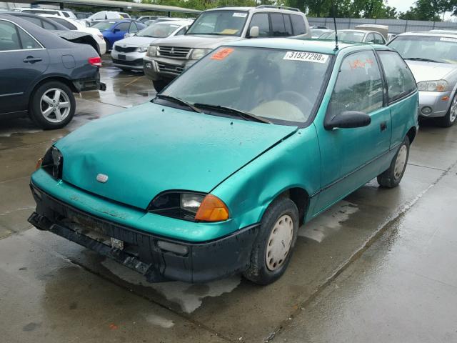 2C1MR2466R6764373 - 1994 GEO METRO GREEN photo 2