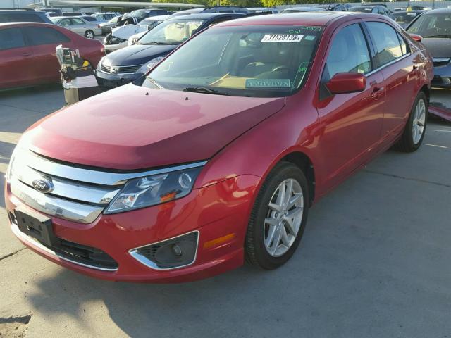 3FAHP0JG3CR335175 - 2012 FORD FUSION SEL RED photo 2