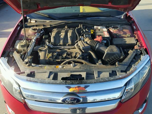 3FAHP0JG3CR335175 - 2012 FORD FUSION SEL RED photo 7