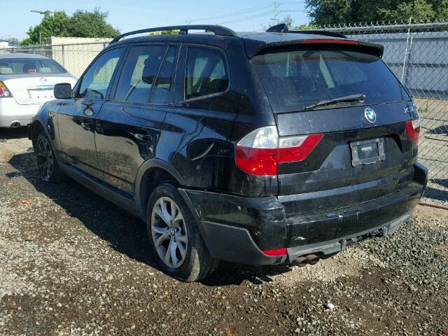 WBXPC93439WJ28254 - 2009 BMW X3 BLACK photo 3