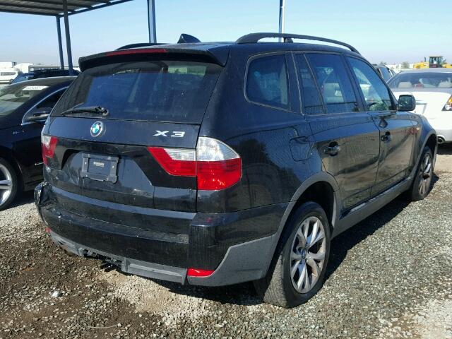 WBXPC93439WJ28254 - 2009 BMW X3 BLACK photo 4