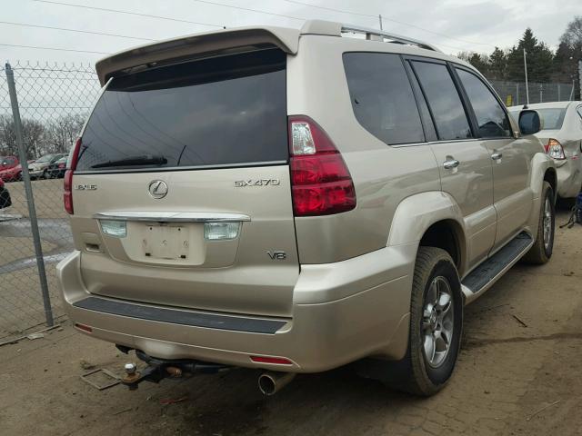 JTJBT20XX80154572 - 2008 LEXUS GX 470 TAN photo 4