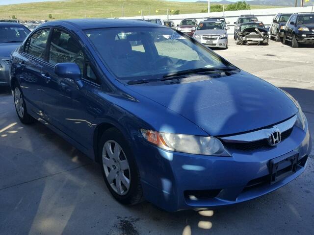 1HGFA16549L017946 - 2009 HONDA CIVIC LX BLUE photo 1