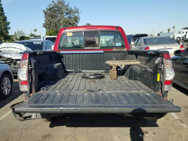 5TENX22N69Z612626 - 2009 TOYOTA TACOMA RED photo 6