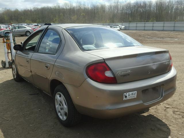 1P3ES46CX1D251384 - 2001 PLYMOUTH NEON BASE 米色 照片 3