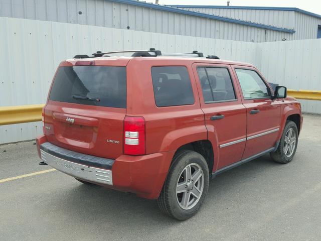 1J8FF48WX8D553728 - 2008 JEEP PATRIOT LI ORANGE photo 4