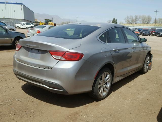 1C3CCCAB7FN658968 - 2015 CHRYSLER 200 LIMITE SILVER photo 4