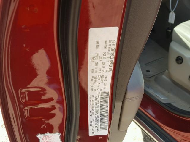 1C4RDJDG6DC653820 - 2013 DODGE DURANGO CR RED photo 10