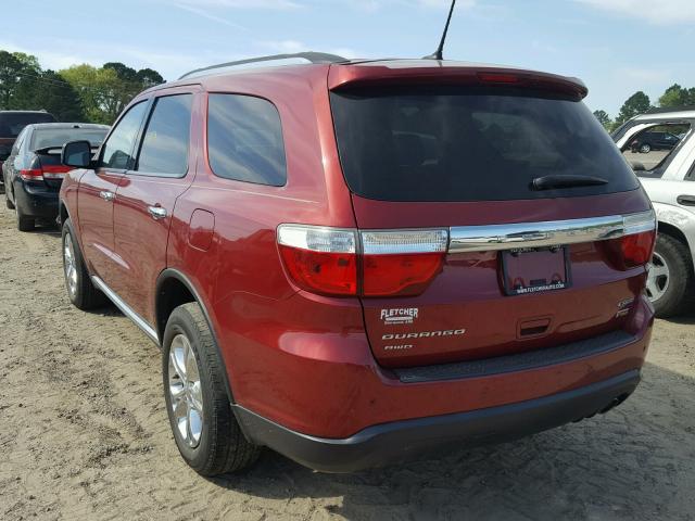 1C4RDJDG6DC653820 - 2013 DODGE DURANGO CR RED photo 3