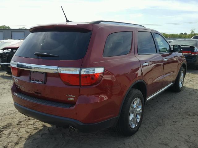 1C4RDJDG6DC653820 - 2013 DODGE DURANGO CR RED photo 4