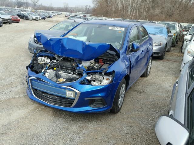 1G1JB5SH1H4163980 - 2017 CHEVROLET SONIC LS ლურჯი ფოტო 2