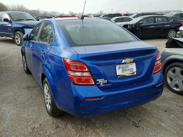 1G1JB5SH1H4163980 - 2017 CHEVROLET SONIC LS ლურჯი ფოტო 3