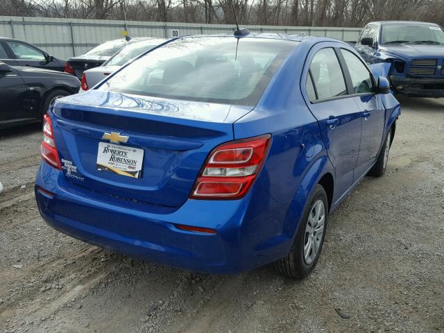 1G1JB5SH1H4163980 - 2017 CHEVROLET SONIC LS ლურჯი ფოტო 4