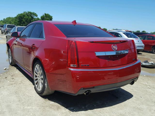 1G6DK5ED8B0126259 - 2011 CADILLAC CTS PERFOR RED photo 3