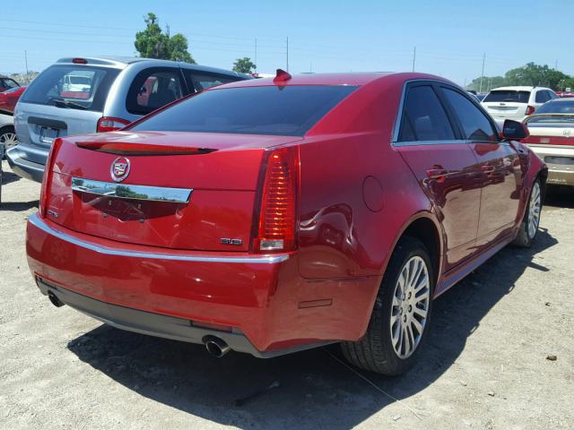 1G6DK5ED8B0126259 - 2011 CADILLAC CTS PERFOR RED photo 4