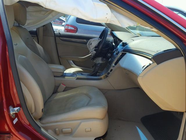 1G6DK5ED8B0126259 - 2011 CADILLAC CTS PERFOR RED photo 5