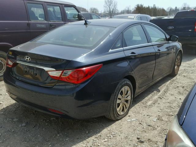 5NPEB4ACXBH112584 - 2011 HYUNDAI SONATA GLS BLUE photo 4