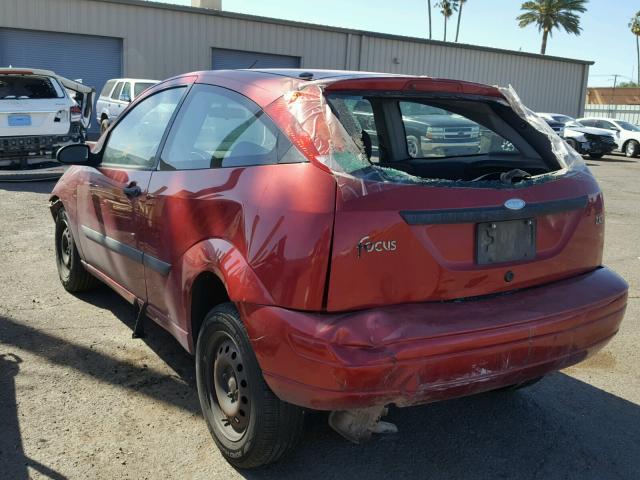 3FAFP31304R109165 - 2004 FORD FOCUS ZX3 RED photo 3
