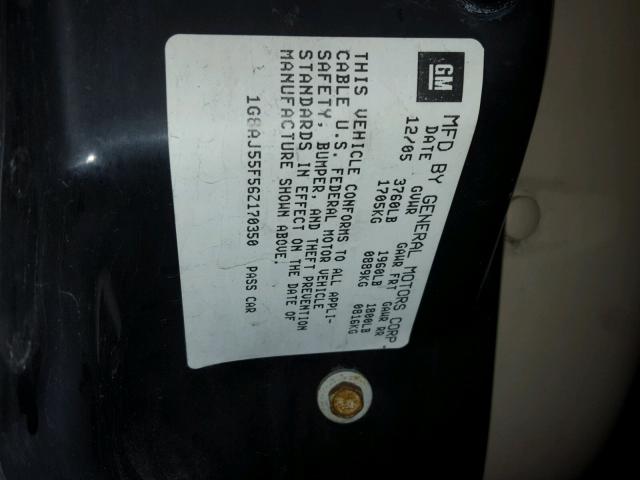 1G8AJ55F56Z170350 - 2006 SATURN ION LEVEL მწვანე ფოტო 10