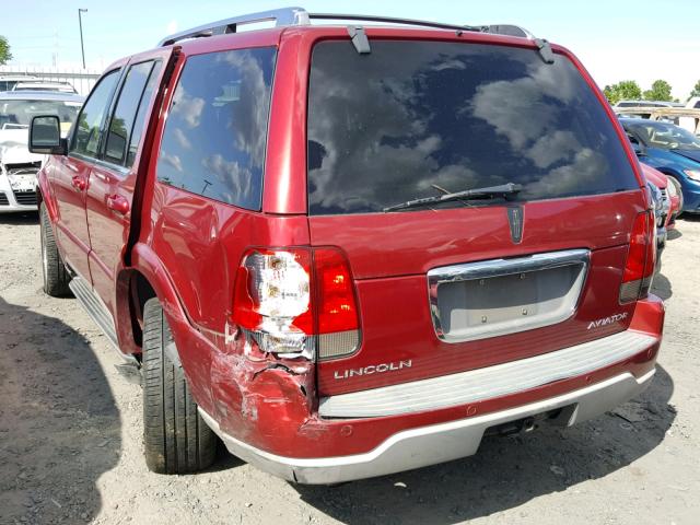 5LMEU68HX4ZJ45029 - 2004 LINCOLN AVIATOR RED photo 3