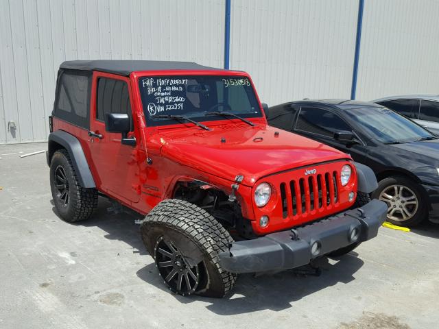 1C4AJWAG6EL222354 - 2014 JEEP WRANGLER S RED photo 1