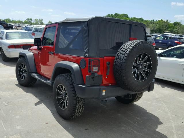 1C4AJWAG6EL222354 - 2014 JEEP WRANGLER S RED photo 3