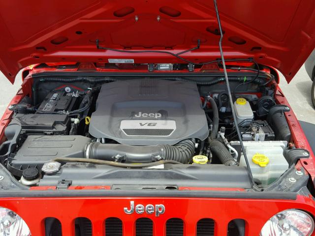 1C4AJWAG6EL222354 - 2014 JEEP WRANGLER S RED photo 7