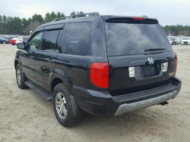 2HKYF18584H561384 - 2004 HONDA PILOT EXL BLACK photo 3