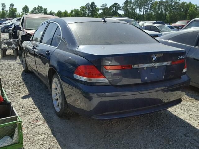 WBAGL63472DP53699 - 2002 BMW 745 I BLUE photo 3