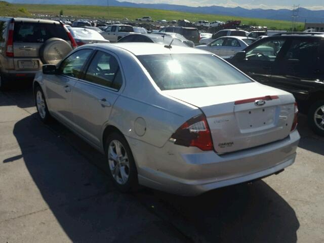 3FAHP0HA1CR337444 - 2012 FORD FUSION SE SILVER photo 3