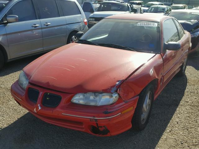 1G2NE12M1TM555912 - 1996 PONTIAC GRAND AM S RED photo 2
