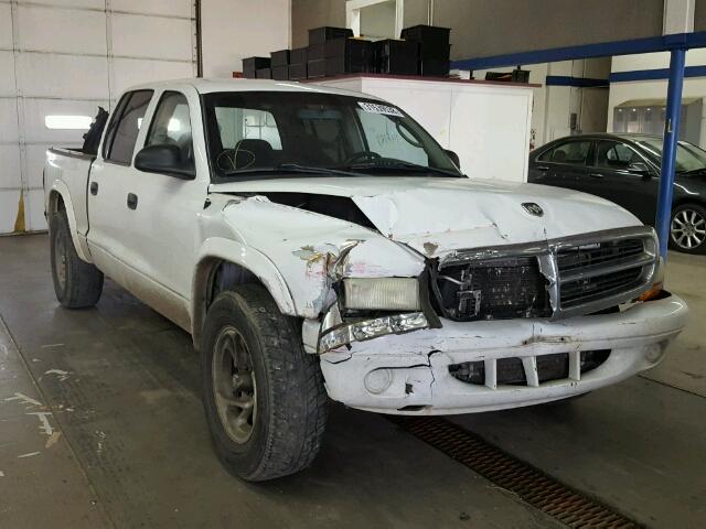 1D7HL48N64S671500 - 2004 DODGE DAKOTA QUA WHITE photo 1