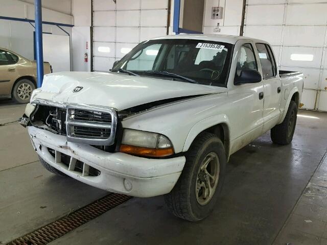 1D7HL48N64S671500 - 2004 DODGE DAKOTA QUA WHITE photo 2