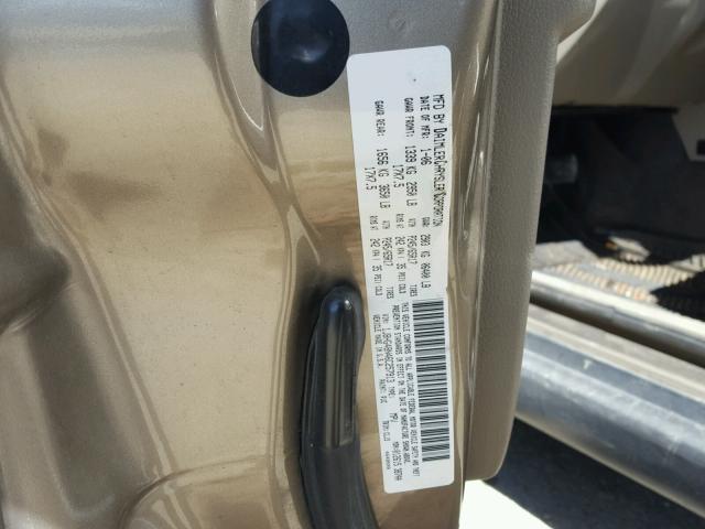 1J8HG48N46C257913 - 2006 JEEP COMMANDER GOLD photo 10